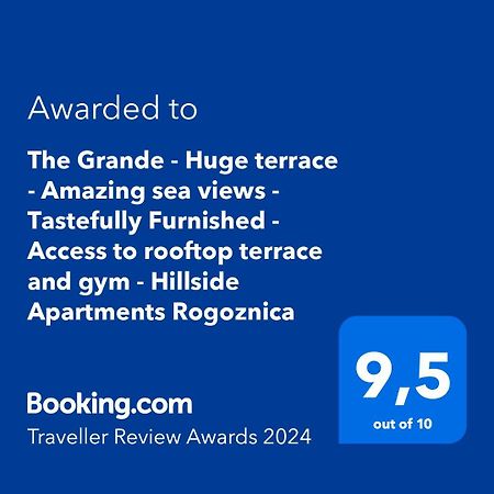 The Grande - Huge Terrace - Amazing Sea Views - Tastefully Furnished - Access To Rooftop Terrace And Gym - Hillside Apartments Rogoznica Rogoznica  Bagian luar foto